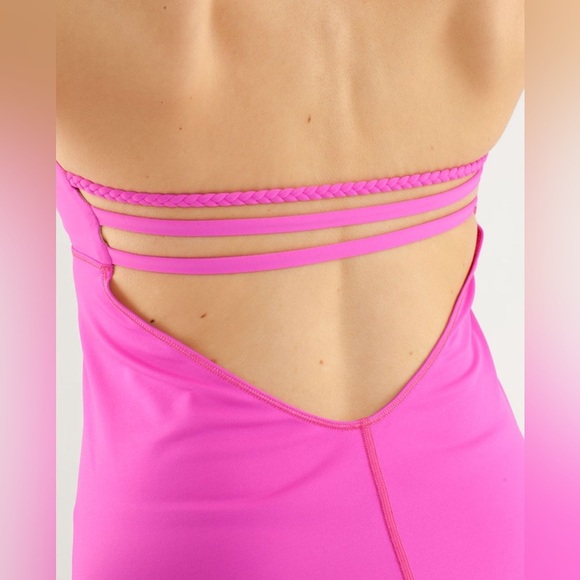 Lululemon Wandering Yogi Halter Pow Pink Women Size 6 - Picture 3 of 10